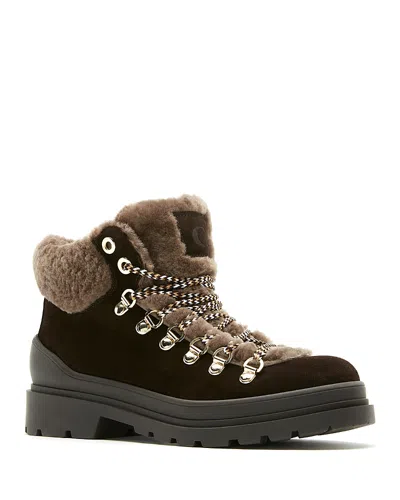 La Canadienne Women's Laugh Suede Shearling Lined Snow Ankle Boots In Multi