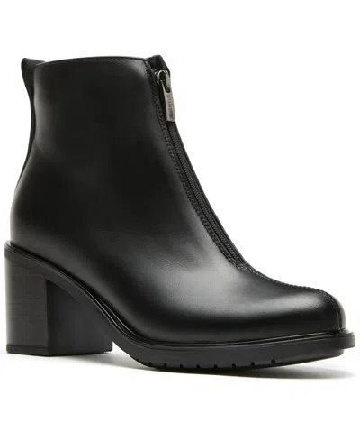 La Canadienne Women's Lavish City Dry Leather Zipper Booties In Black