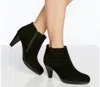 La Canadienne Women's Oliver Waterproof Suede Bootie Boots In Black In Black