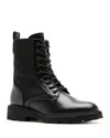 La Canadienne Quint Leather Nylon Combat Booties In Black