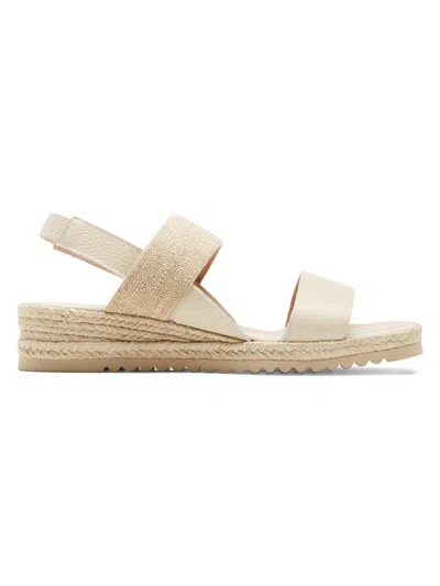 La Canadienne Rowena Leather Espadrille Wedge Sandals In Multi