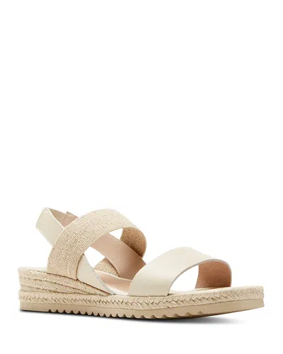 La Canadienne Rowena Leather Espadrille Wedge Sandals In Multi