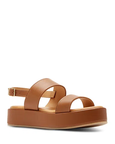 La Canadienne Sarai Waterproof Slingback Platform Wedge Sandal In Brown
