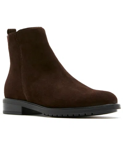 La Canadienne Women's Shade City Dry Zipper Suede Booties In Brown