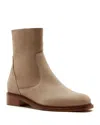 La Canadienne Silvie Suede Classic Ankle Booties In Wheat