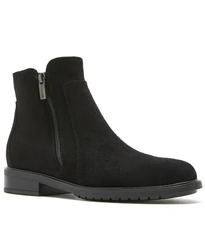 La Canadienne Women's Sparkle City Dry Round Toe Suede Booties In Black