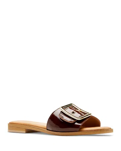 La Canadienne Stefan Waterproof Slide Sandal In Brown