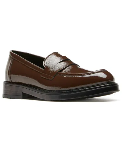 La Canadienne Women's Wells City Dry Crinkle Patent Loafers In Brown