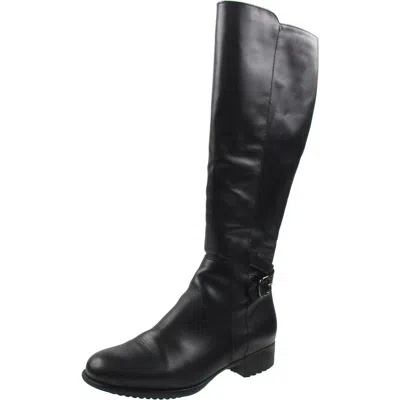 La Canadienne Womens Cushioned Footbed Leather Knee-high Boots In Black