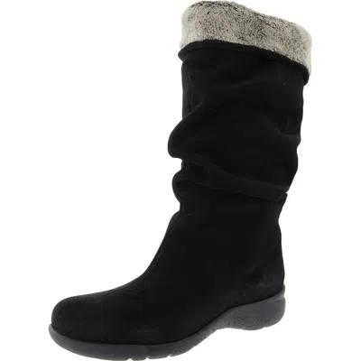 La Canadienne Womens Faux Fur Lined Mid-calf Boots In Black