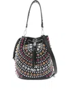 La Carrie Andromeda Studded Bucket Bag In Black