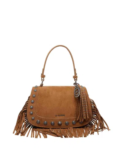 La Carrie Aztec Suede Handbag In Brown