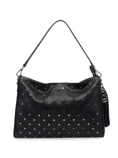 La Carrie Downtown Strass-embellished Shoulder Bag In Purple