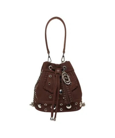 La Carrie Eco Suede Bucket Bag In Brown