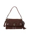 La Carrie Eco Suede Shoulder Bag In Brown