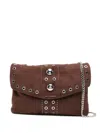 La Carrie Ethnic Eyelet Chain Shoulder Bag In Brown
