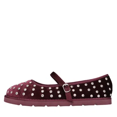 La Carrie Flat Shoes In Burgundy