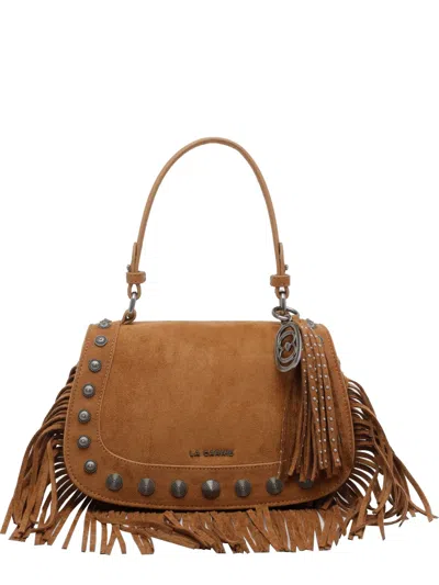 La Carrie Fringe Shouder Bag In Brown