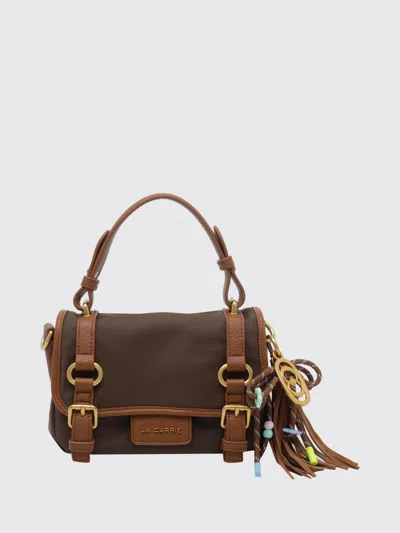 La Carrie Dark Wave Buckle-detail Tote Bag In Red