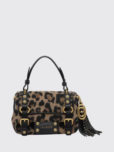 La Carrie Handbag Woman Color Brown In Animal Print