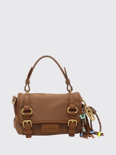 La Carrie Handbag Woman Color Leather In Brown