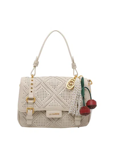 La Carrie Ivory Labyrinth Atena Handbag In Neutral