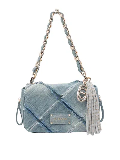 La Carrie Jeans Small Cross Isabel Shoulder Bag In Blue