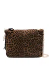 La Carrie Leopard-print Tassel Shoulder Bag In Brown