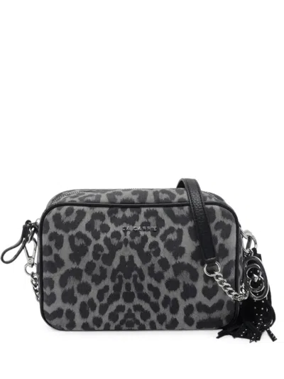 La Carrie Lio Leopard-print Cross Body Bag In White