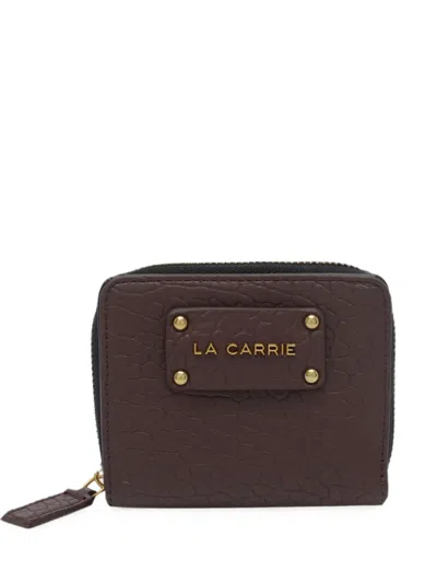La Carrie Logo-plaque Bifold Wallet In Brown