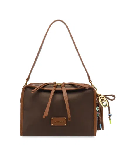 La Carrie Logo-plaque Tassel Shoulder Bag In White