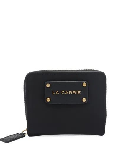La Carrie Logo-plaque Zip-around Wallet In Black