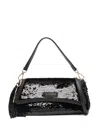 La Carrie Night Edition Sequined Shoulder Bag In Black