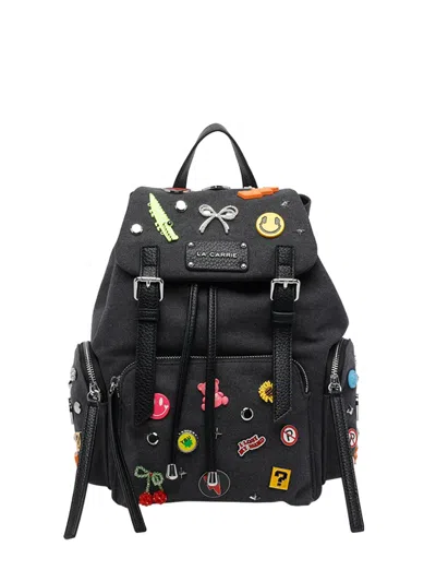 La Carrie Pin-embellished Backpack In Black