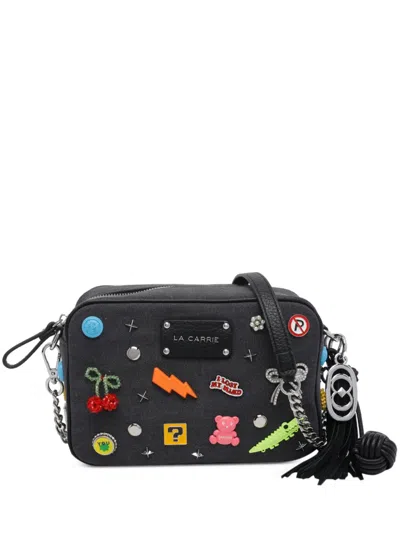 La Carrie Removable-pins Shoulder Bag In Black