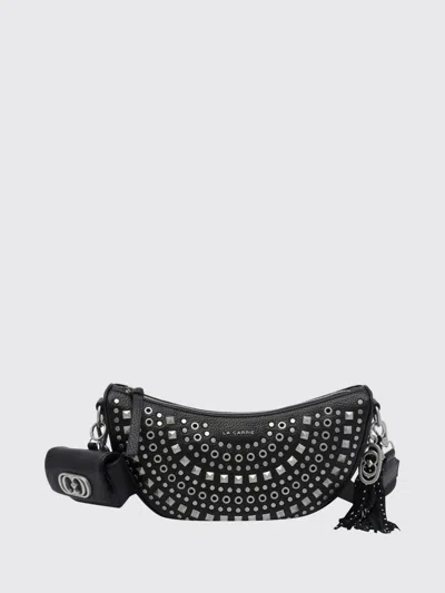La Carrie Stud-embellished Crossbody Bag In Black