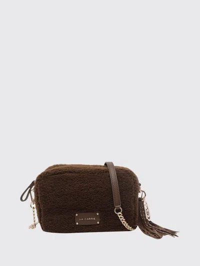 La Carrie Shoulder Bag Woman Color Brown In Black