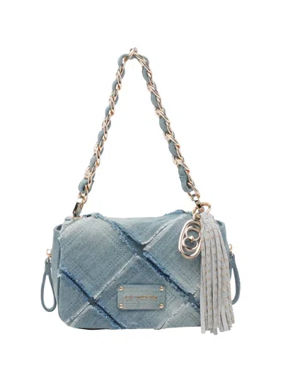 La Carrie Small Isabel Logo-patch Bag In Blue