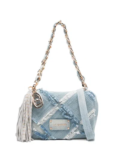 La Carrie Tassel Chain Cross Body Bag In Blue