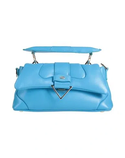 La Carrie Woman Handbag Azure Size - Calfskin In Blue