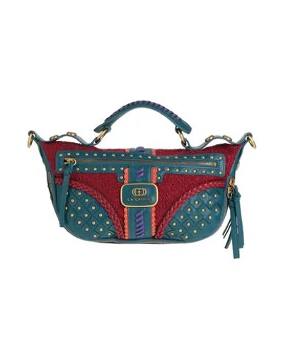 La Carrie Woman Handbag Brick Size - Polyurethane, Textile Fibers In Red