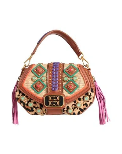 La Carrie Woman Handbag Brown Size - Textile Fibers