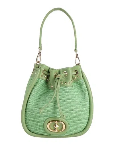 La Carrie Woman Handbag Light Green Size - Leather, Textile Fibers