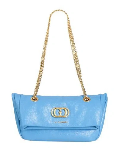 La Carrie Woman Shoulder Bag Azure Size - Polyurethane In Blue
