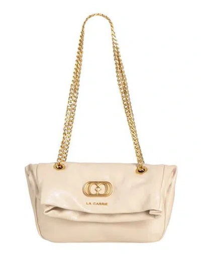 La Carrie Woman Shoulder Bag Beige Size - Polyurethane In Sand
