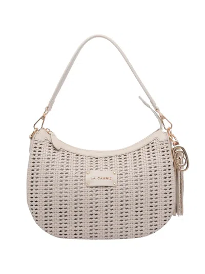La Carrie Woven Logo-detail Tote Bag In Neutral