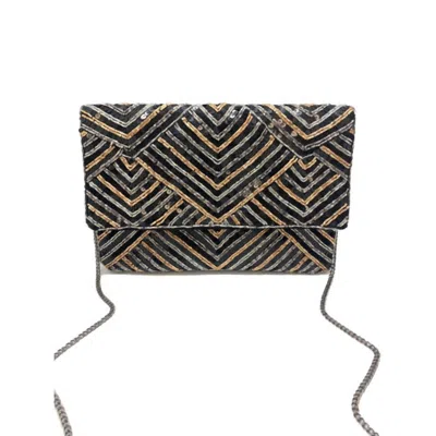 La Chic Designs Women's Beaded Clutch In Black