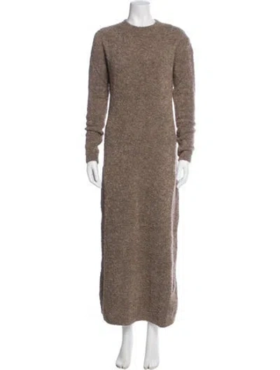 Pre-owned La Collection Alpaca Long Dress W/ Tags In Brown