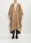 La Collection Aspen Wool Cashmere Poncho In Nude