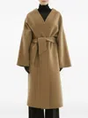 La Collection Belted Wrap Coat In Brown
